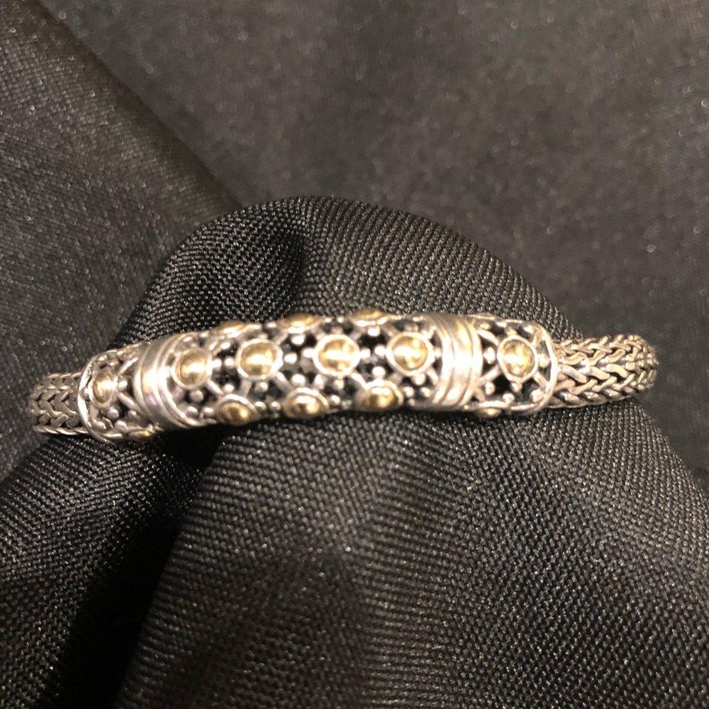 John Hardy Sterling Silver 18K YellowGold Bracelet